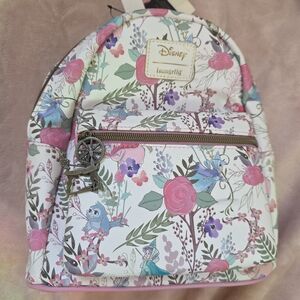 Disney x Loungefly Floral Sleeping beauty Mini Backpack - Pastel Garden